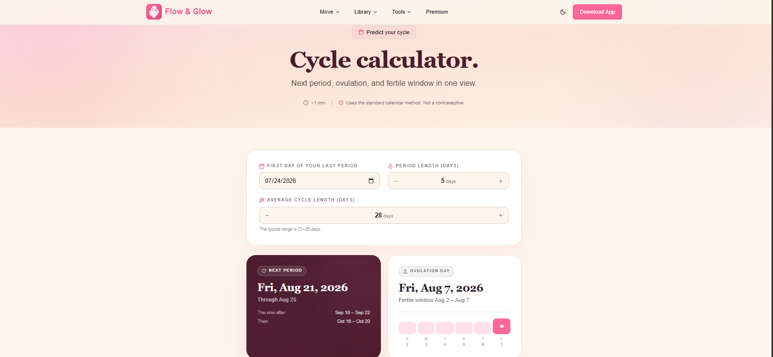 Flow & Glow Laravel application screen 4