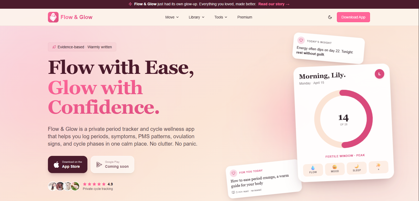 Flow & Glow Laravel application screen 5