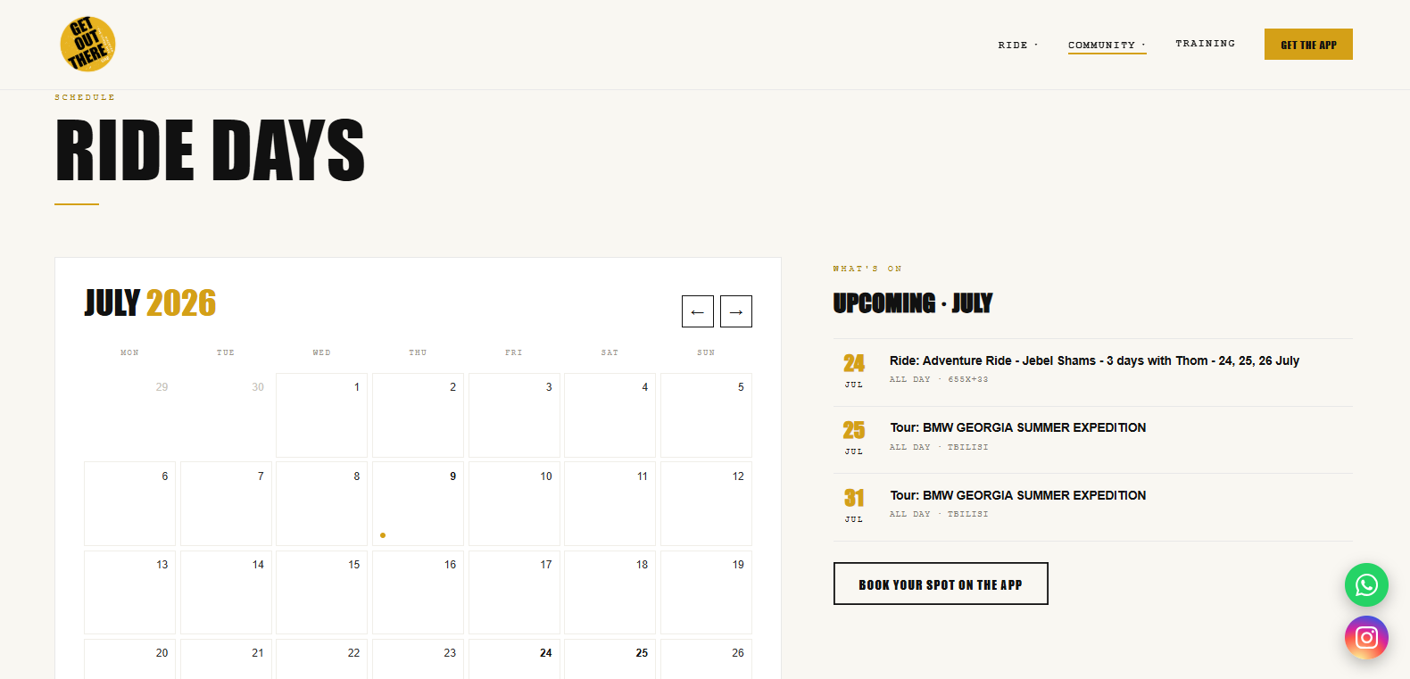 Get Out There Laravel application screen 5
