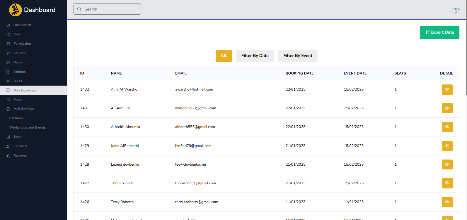 Get Out There Laravel application screen 9