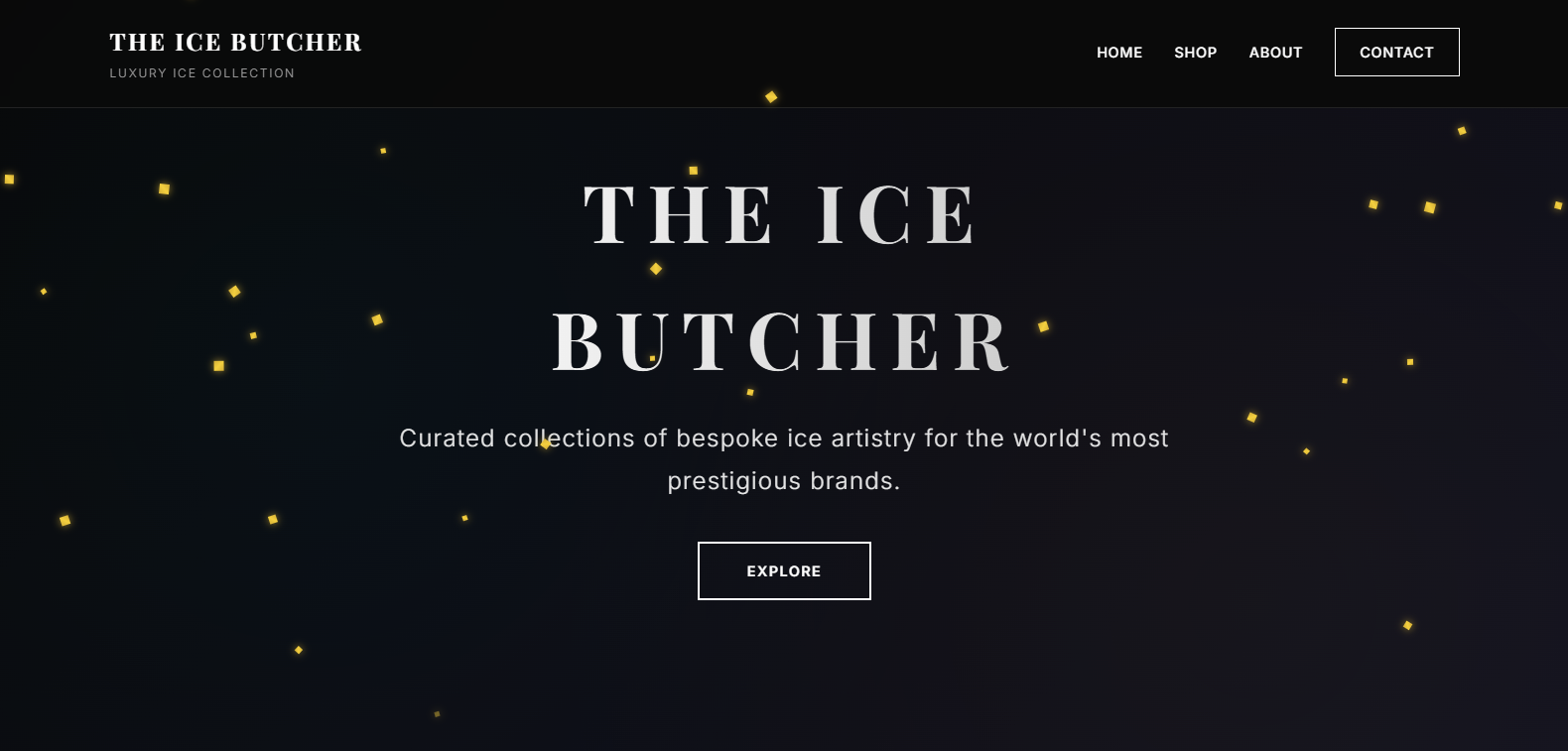 Ice Butcher Laravel application screen 1