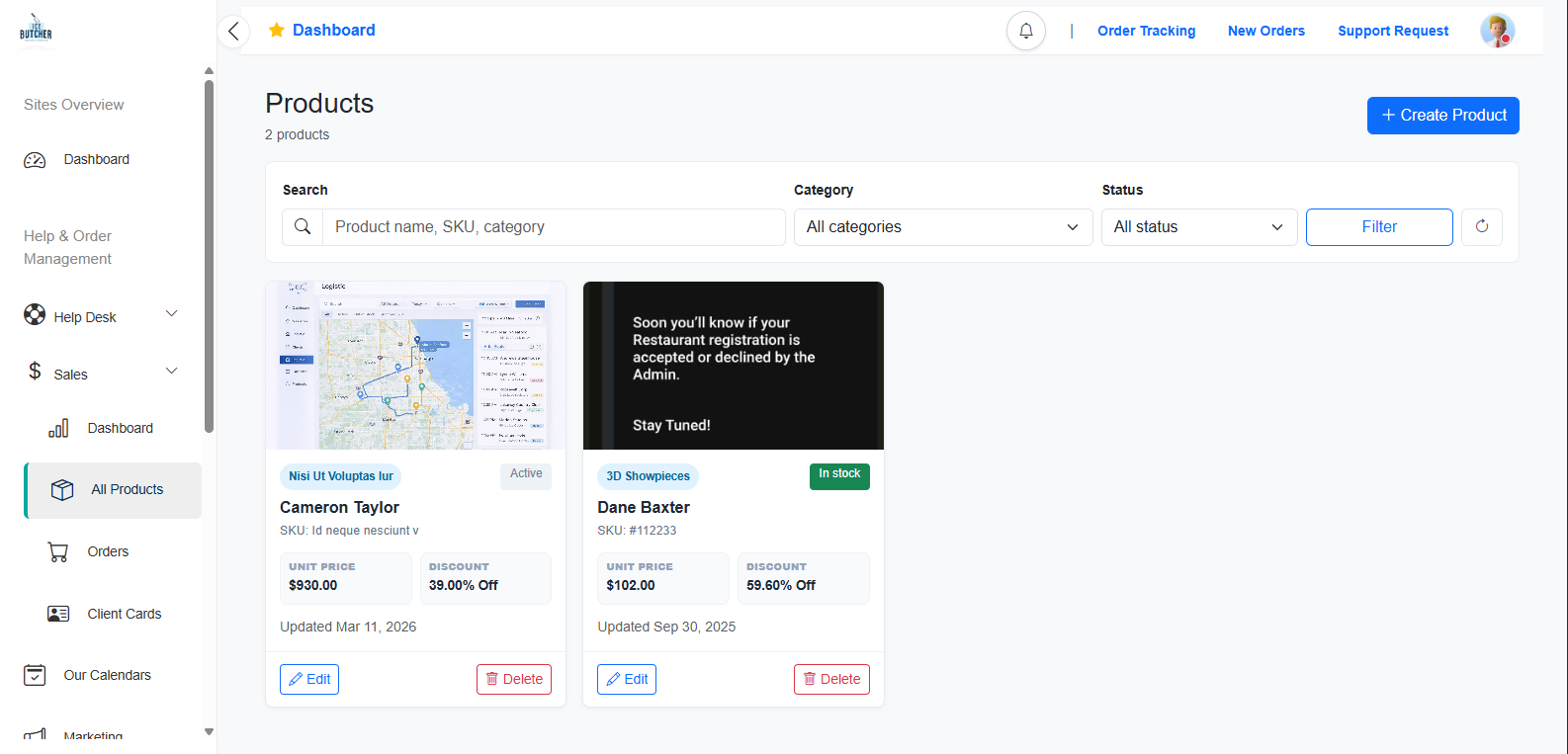 Ice Butcher Laravel application screen 5