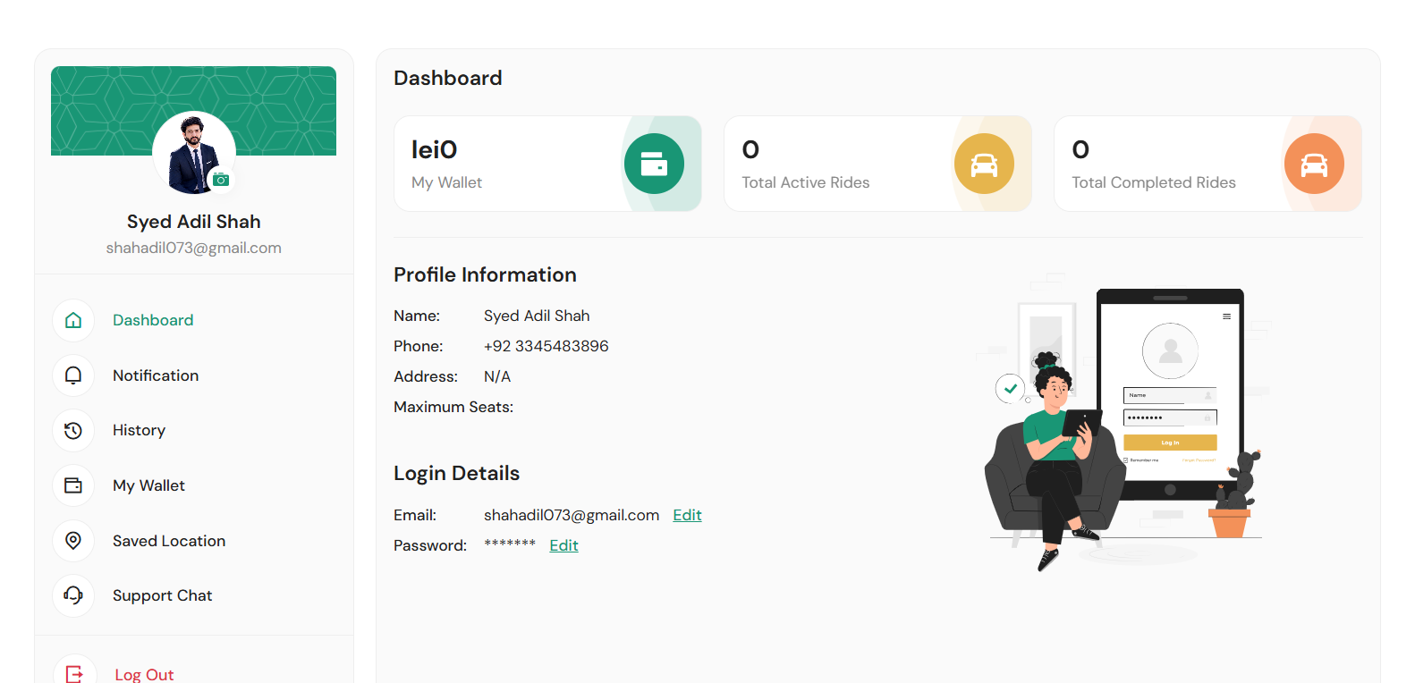 YCAB mobility backend platform screen 4